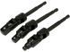 Тримачі-адаптери торц головок шар YATO: з 6-гран.- 1/4" до квадр-1/4",3/8",1/2", L= 125мм, Cr-V, 3шт YT-04641 фото 1